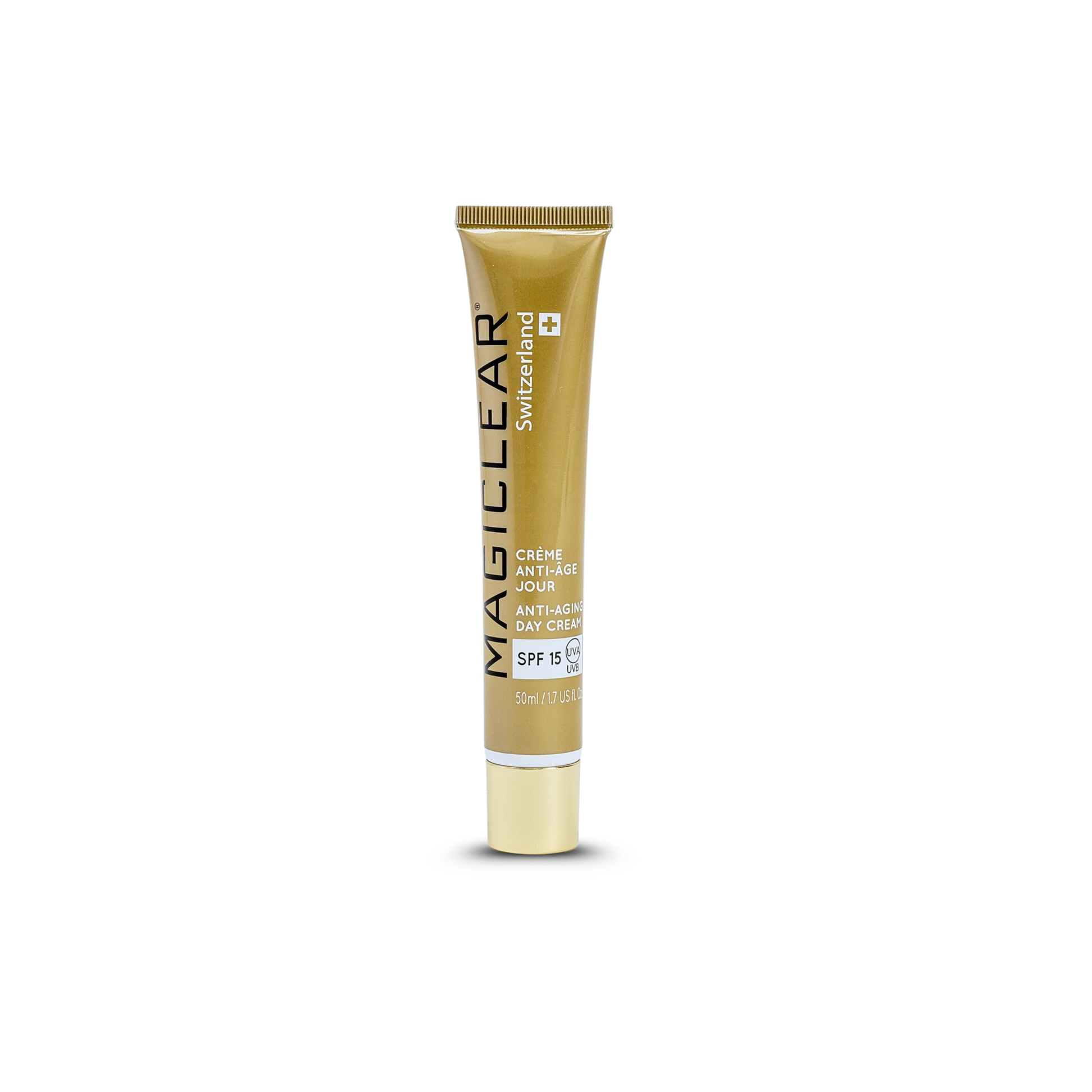 Magiclear Crème de Jour Anti-Âge SPF15 Suisse, crème visage anti-rides, protège du soleil, RivieraCosmedics France