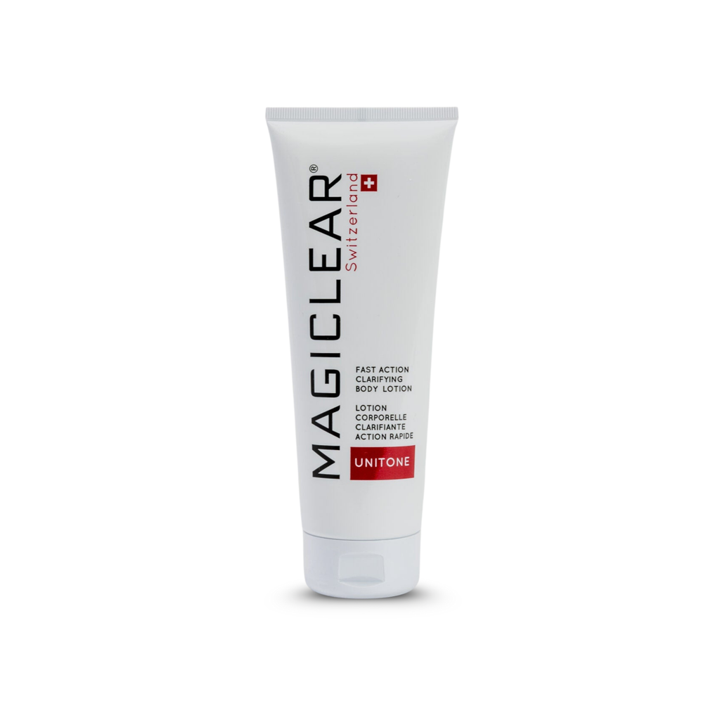 Magiclear Lotion Corporelle Clarifiante Action Rapide Suisse, anti-taches corps, soin éclaircissant peau, RivieraCosmedics France